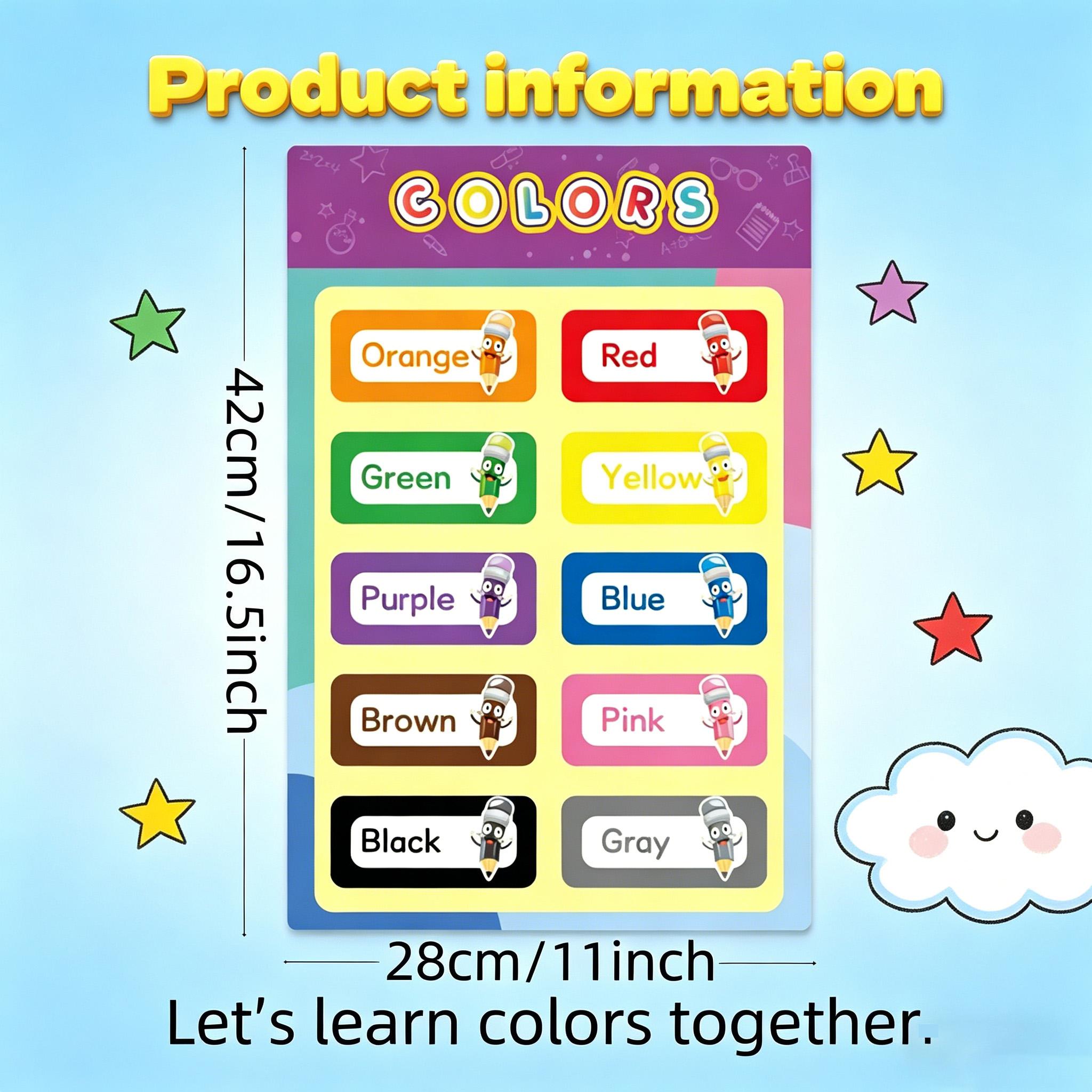 16 PCS Educational Posters for - огляд і ціна Kids Educational Poster