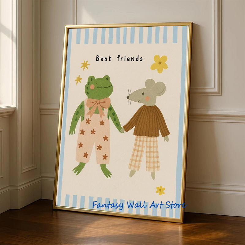 Nordic Cartoon Animals Poster  - огляд і ціна Kids Educational Poster