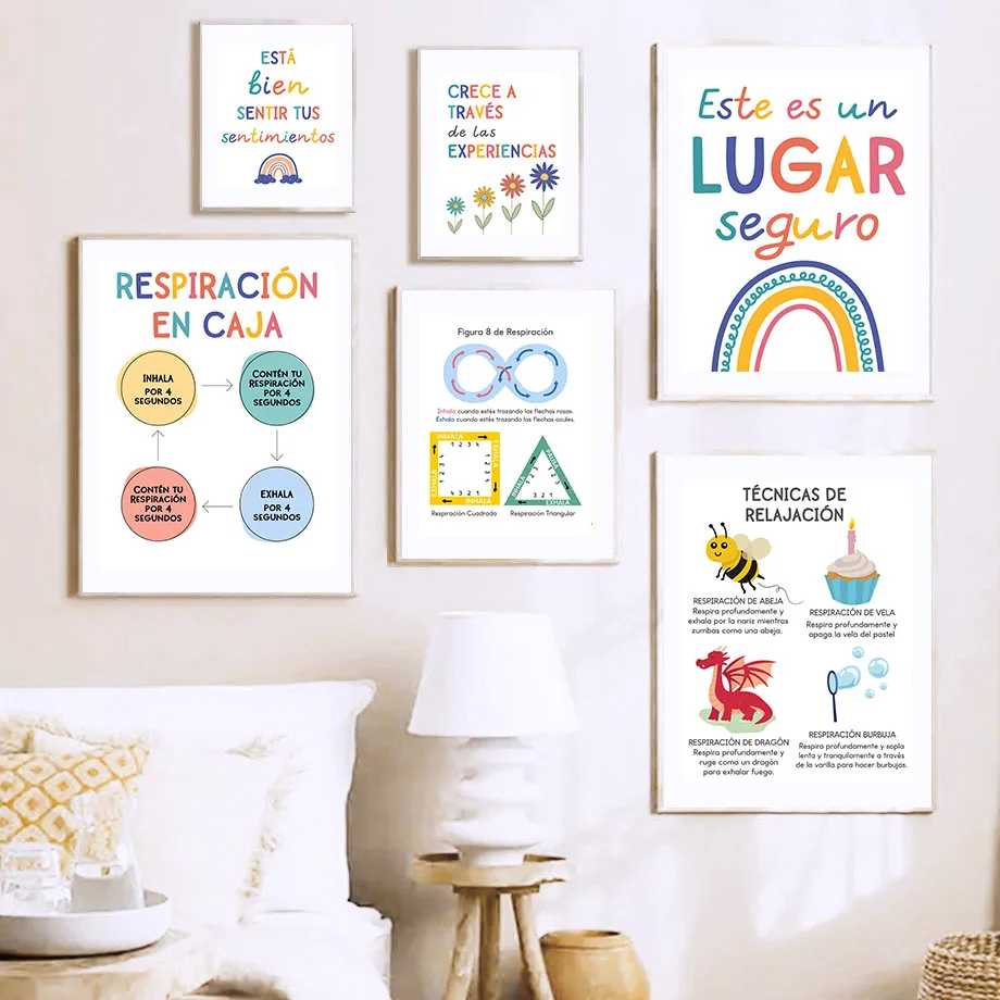 Spanish Education Motto Rainbo - огляд і ціна Kids Educational Poster