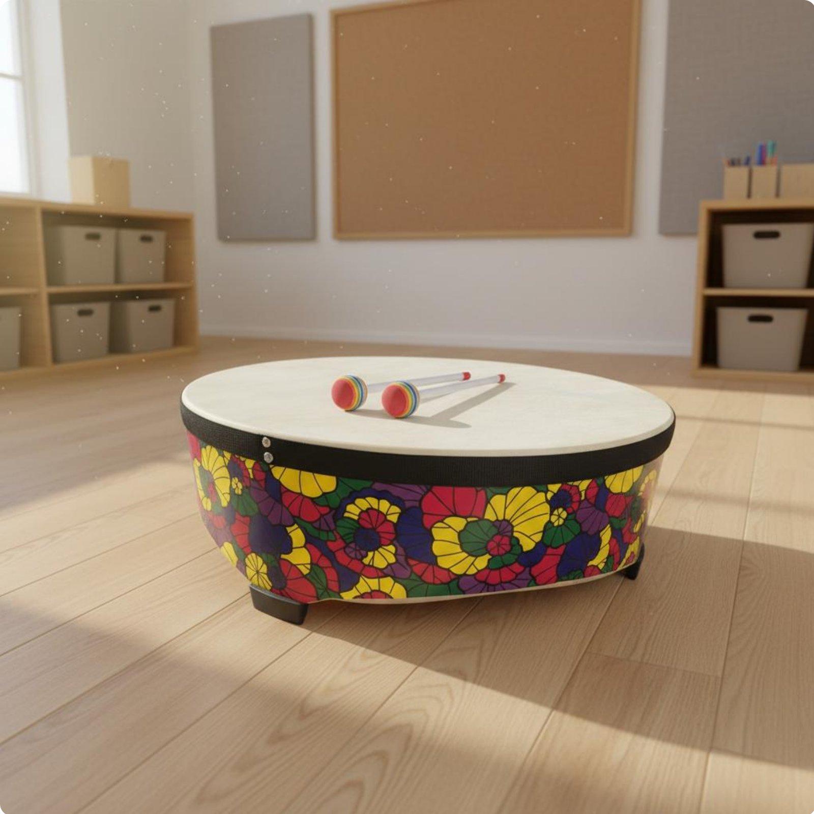 22 Inch Wooden Kids Floor Drum - огляд і ціна Kids Education Group