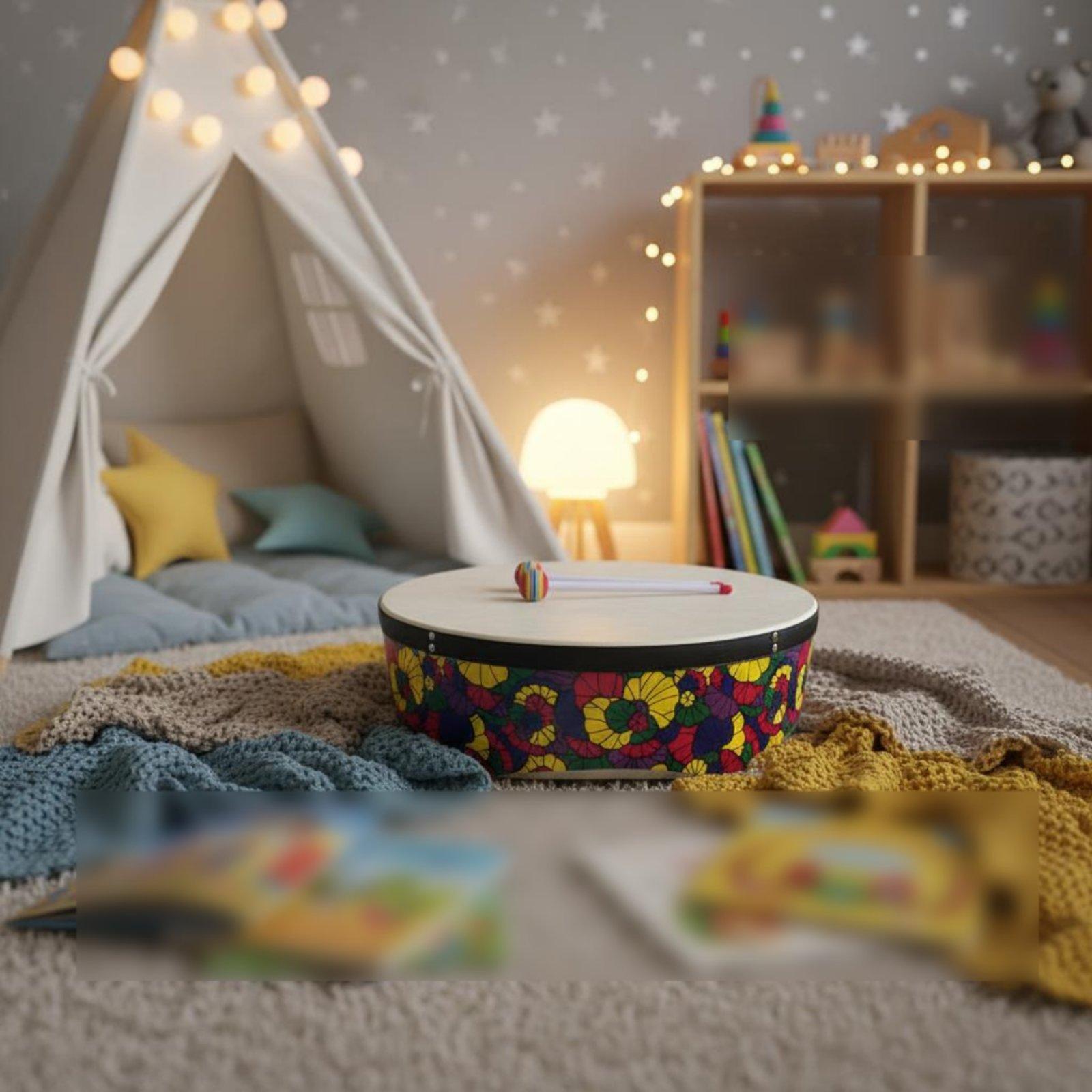 22 Inch Wooden Kids Floor Drum - огляд і ціна Kids Education Group