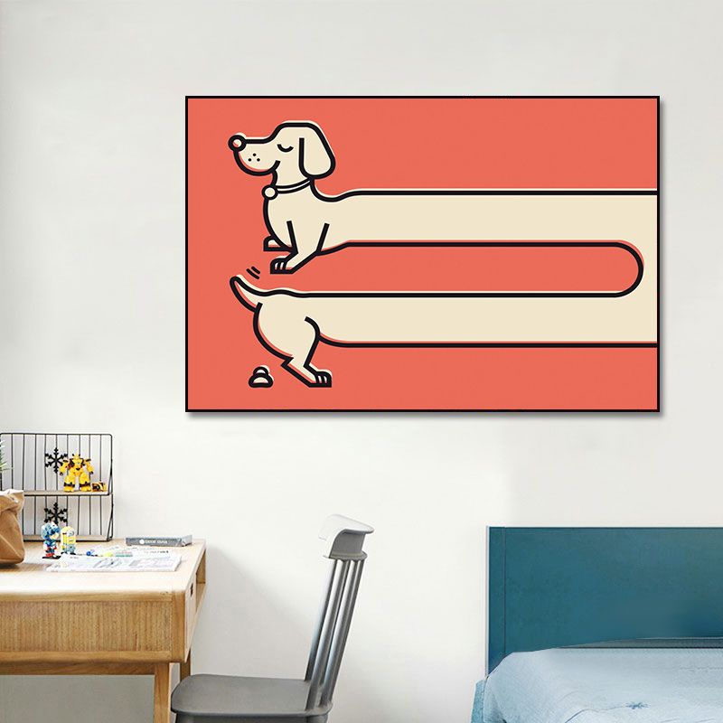 Funny Cartoon Dachshund Dog Po - огляд і ціна Kids Educational Poster