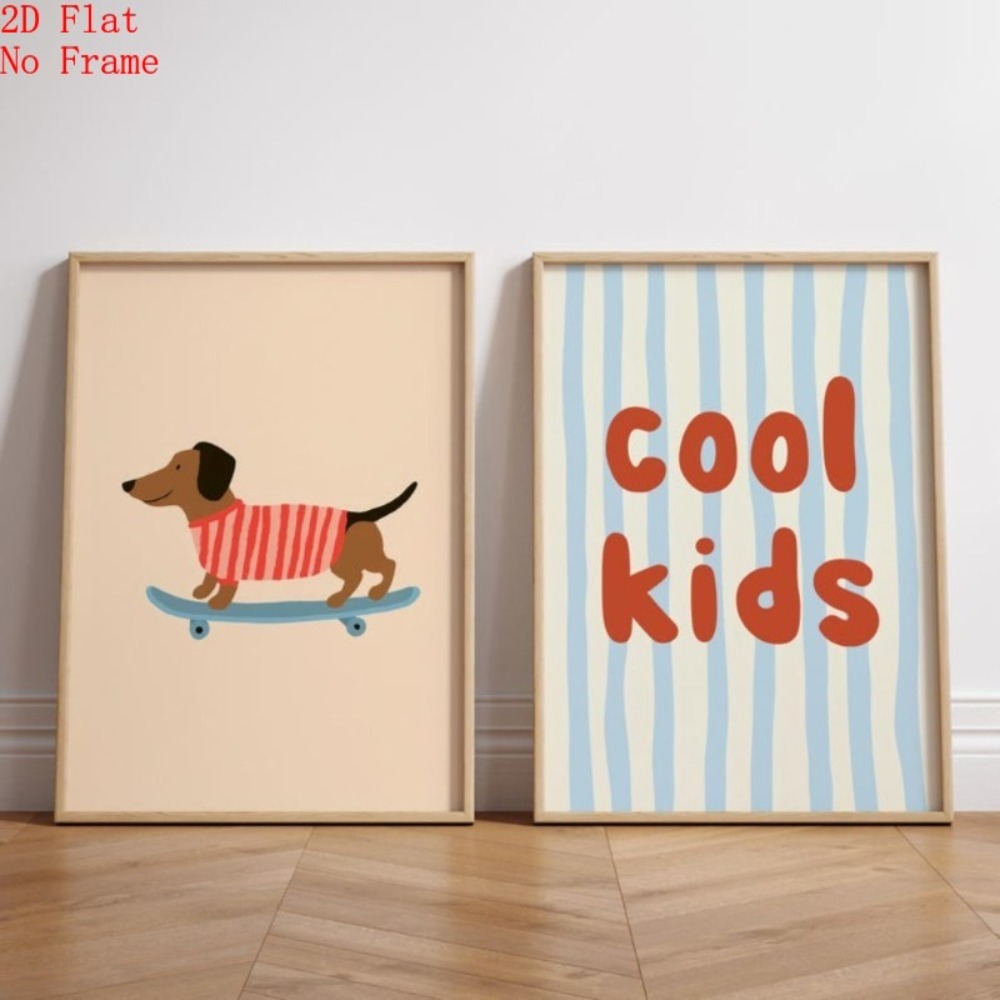 2pcs frameless canvas posters, - огляд і ціна Kids Educational Poster