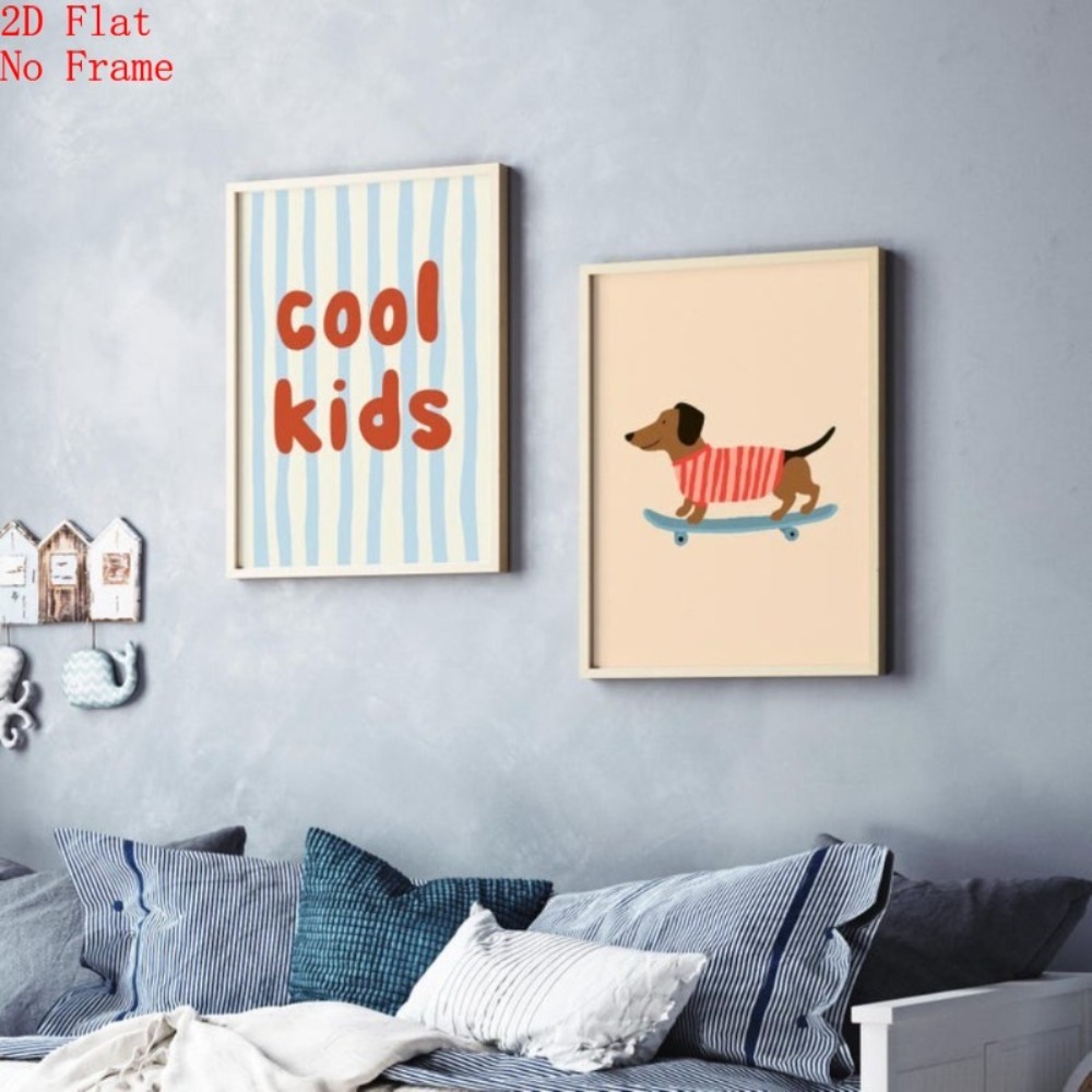 2pcs frameless canvas posters, - огляд і ціна Kids Educational Poster