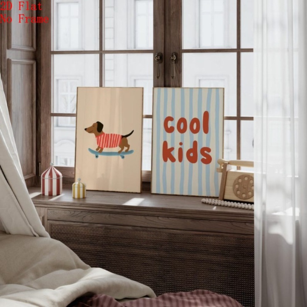 2pcs frameless canvas posters, - огляд і ціна Kids Educational Poster