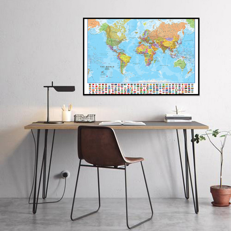 A2 Map of The World 59*42cm wi - огляд і ціна Kids Educational Poster