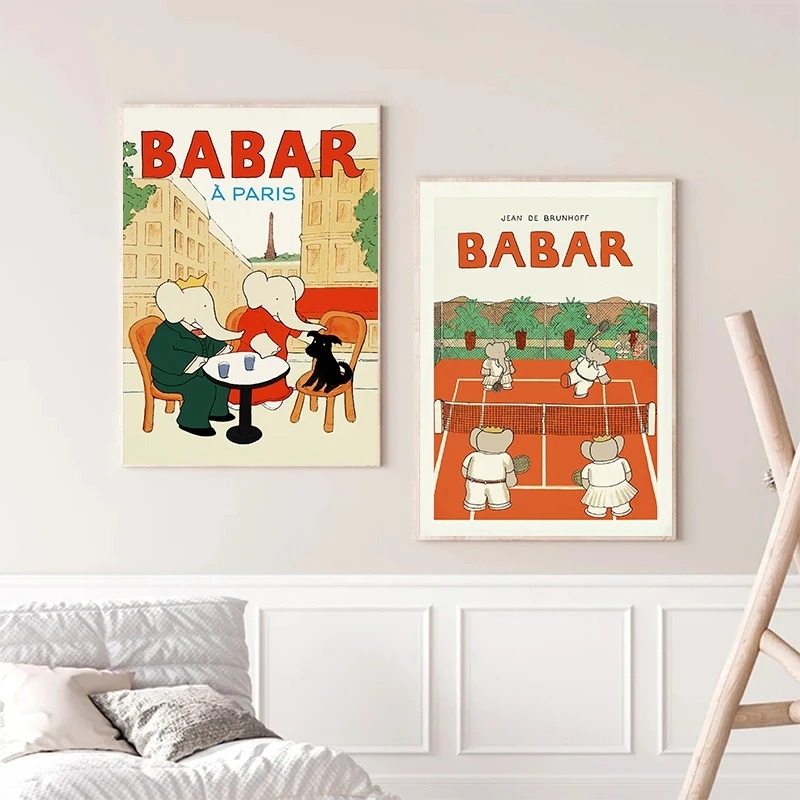 Elephant Babar France Fairy Ta - огляд і ціна Kids Educational Poster