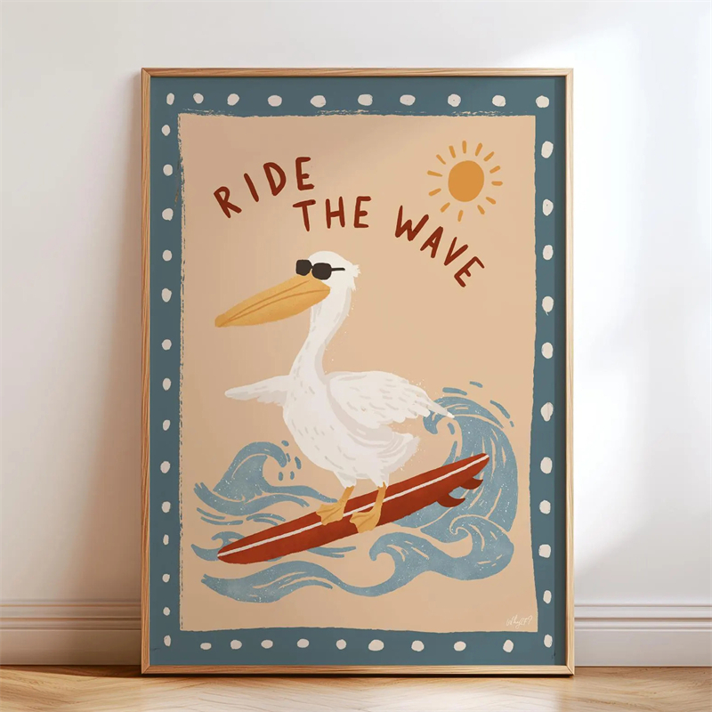 Whimsical Skateboard Dog Dachs - огляд і ціна Kids Educational Poster
